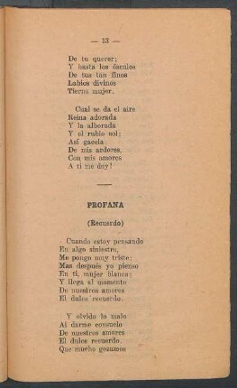 Profana : (Recuerdo)