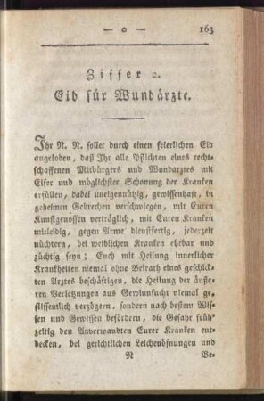 Ziffer 2. Eid für Wundärzte