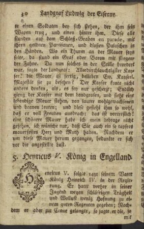 5. Henricus V. König in Engelland.