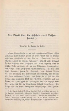 537-560 Der Streit über die Echtheit eines Lutherfundes
