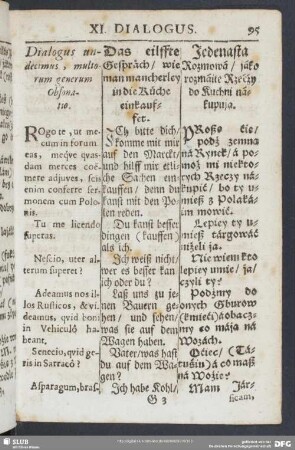Dialogus undecimus, multorum generum Obsonatio