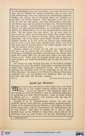 Zurück zur Melodie?