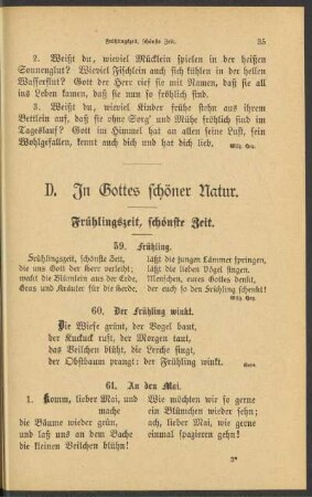 D. In Gottes schöner Natur