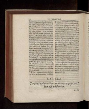 Cap. LXXI. Cerebri roborationem quoque post morbum esse adhibendam