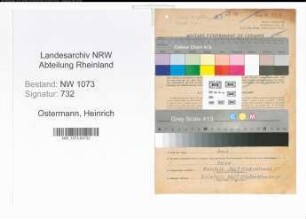 Entnazifizierung Heinrich Ostermann , geb. 03.07.1906 (Lackierer)