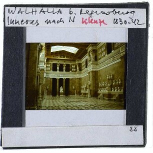 Donaustauf, Walhalla : Inneres nach Norden