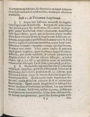 Sect. II. de Voluntate Angelorum