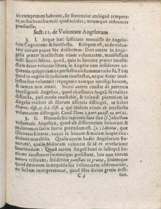 Sect. II. de Voluntate Angelorum