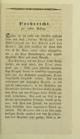 Vorbericht zur ersten Auflage