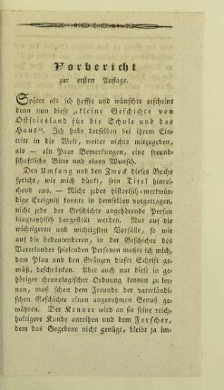 Vorbericht zur ersten Auflage
