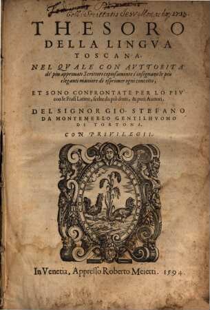 Thesoro della linqua Toscana
