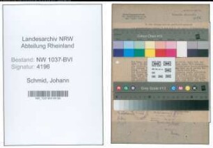 Entnazifizierung Johann Schmid , geb. 29.09.1906 (Arbeiter)