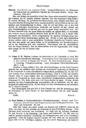 186-187, Paul Pollitz. Strafe und Verbrechen, Geschichte und Organisation des Gefängniswesens.