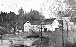 Triebischtal-Tanneberg. Dammmühle, Gemälde, Repro