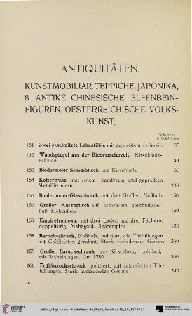 Antiquitäten (Nr. 151-375)