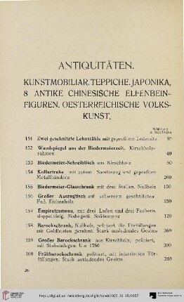 Antiquitäten (Nr. 151-375)