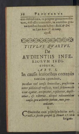 Titulus Quartus. De audientiis inferiorum iudiciorum.