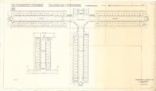 ohne Verfasserangabe; Straubing (Bayern); Zuchthaus - Zellenbau des Gefängnisses (Grundriss 2. OG)