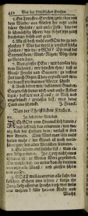 Von der Christlichen Kirchen.