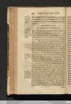 Sectio VIII. De Concilio Tridentino.