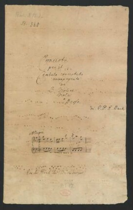 Konzerte; cemb, strings; G-Dur; H 419; Wq 16