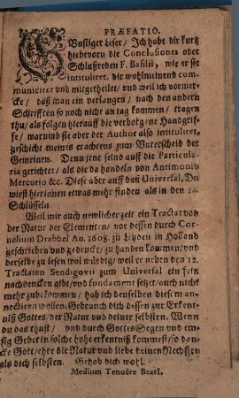 Fr. Basilii Valentini Benedicter Ordens Offenbahrung Der verborgenen Handgriffe auff das Universal gerichtet