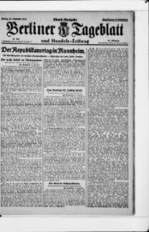 Berliner Tageblatt und Handels-Zeitung, Abend-Ausgabe