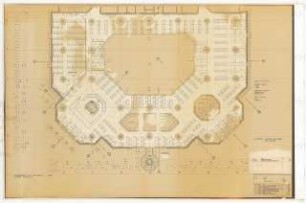 Zentralbibliothek der Landbauwissenschaft, Bonn Neubau: EG Einrichtung, Bauteil I, 1:50