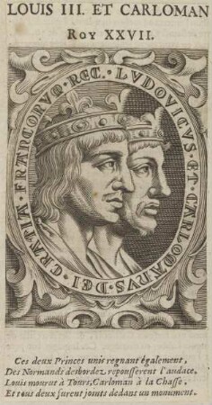 Bildnis von Louis III. und Carloman, Könige des Westfränkischen Reiches