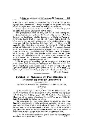 Vorschläge zur Abänderung der Prüfungsordnung für Lehrerinnen der weiblichen Handarbeiten : (Fortsetzung)
