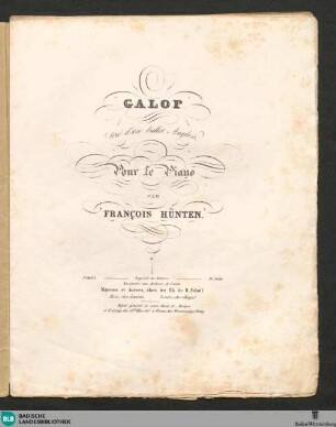 Galop tiré d'un ballet anglais : pour le piano