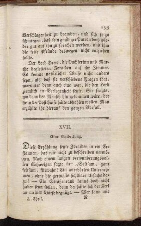 XVII. Eine Entdeckung.