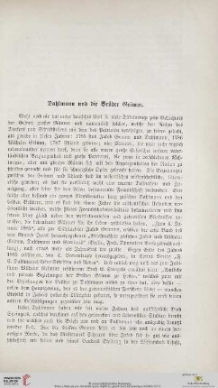 Dahlmann und die Brüder Grimm
