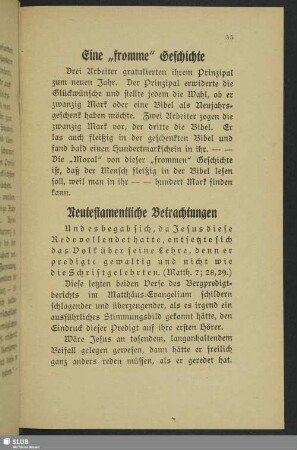 Eine "fromme" Geschichte