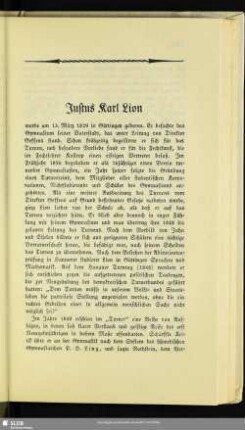 Justus Karl Lion