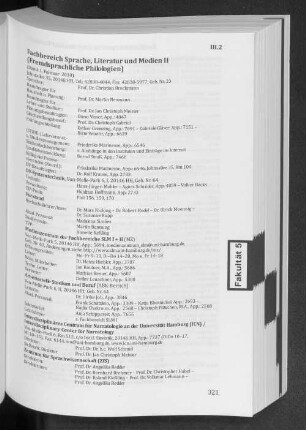 Fachbereich Sprache, Literatur und Medien II (Fremdsprachliche Philologien)