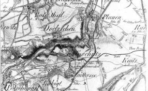 Dresden-Plauen. Ausschnitt aus: Oberreit, Sect. Dresden, 1821/22