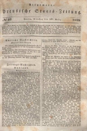 Allgemeine preußische Staats-Zeitung