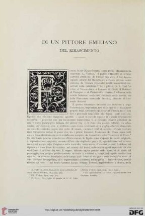 10: Di un pittore Emiliano del Rinascimento