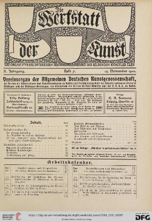 Heft 7 (14. November 1910)