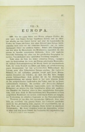 VII - X. Europa