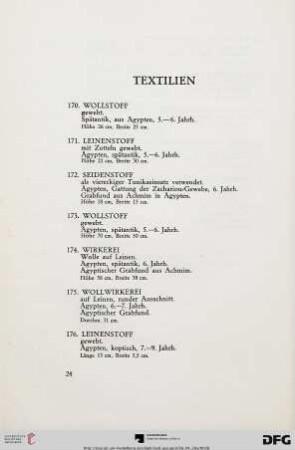Textilien (Nr. 170-246)