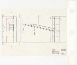 Zentralbibliothek der Landbauwissenschaft, Bonn Neubau: Treppenleiter 2.OG, DG, Bauteil II, 1:50
