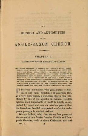 The history and antiquities of the Anglo-Saxon Church : In two volumes. 1