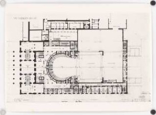 Nationaltheater, München: Grundriss 1. Rang 1:100