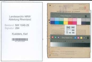 Entnazifizierung Karl Kuesters , geb. 18.01.1898 (Beamter)