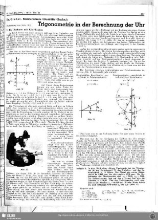 Trigonometrie in der Berechnung der Uhr (Fortsetzung von Seite 191)