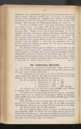 Zur statistischen Uebersicht