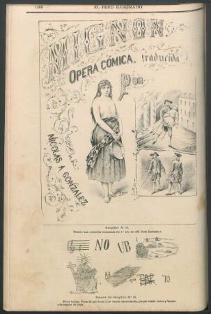[Portada de] Mignon. Ópera cómica, traducida por Nicolás A. González.