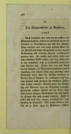 62. Der Religionsfriede zu Augsburg. (1555.)